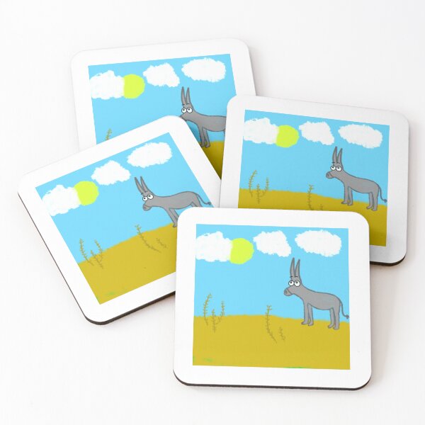 Item preview, Simple Cartoon Donkey in Sunny Field designed and sold by aidefashions.