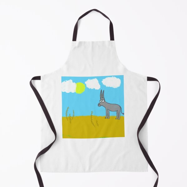 Artikelvorschau, Einfacher Cartoon-Esel auf sonnigem Feld entworfen und verkauft von aidefashions.