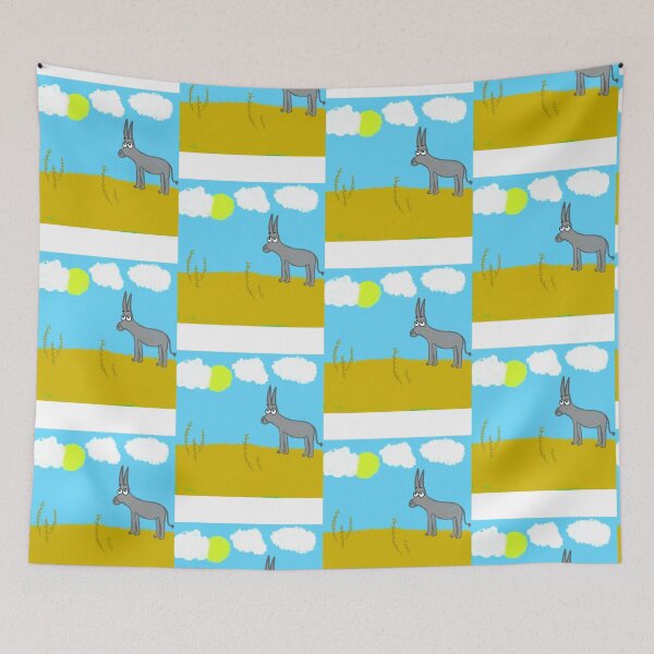 Item preview, Simple Cartoon Donkey in Sunny Field designed and sold by aidefashions.