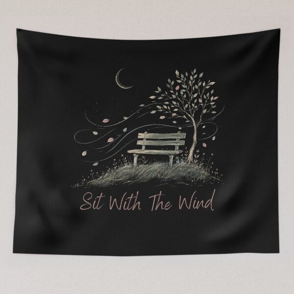 Item preview, Lonely Bench Sit With The Wind Vintage Nature Design designed and sold by ZetkArt.