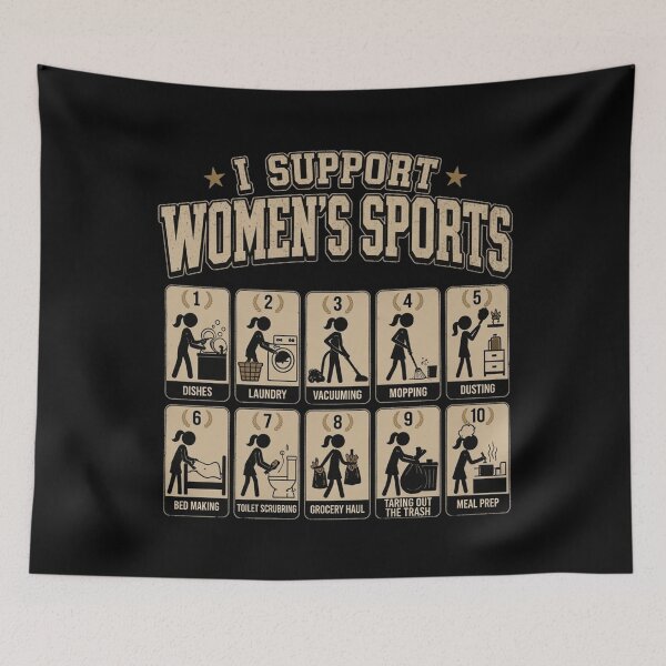 Item preview, I Support Women’s Sports , Funny Housework Decathlon, Sarcastic Chores designed and sold by StarPetalMa.