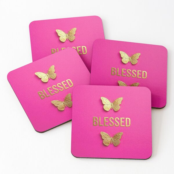 Item preview, Hot Pink - Blessed & Butterflies designed and sold by DesignsByPrnces.