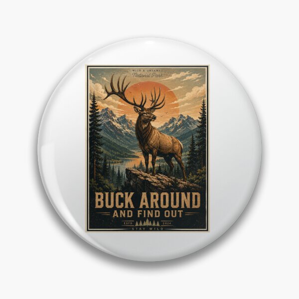Item preview, Buck Around And Find Out Vintage Deer National Park Shirt designed and sold by Masloshop.