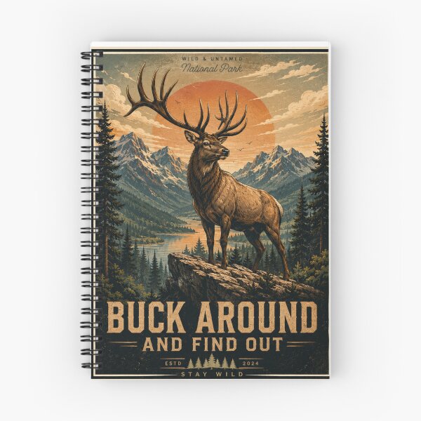Item preview, Buck Around And Find Out Vintage Deer National Park Shirt designed and sold by Masloshop.