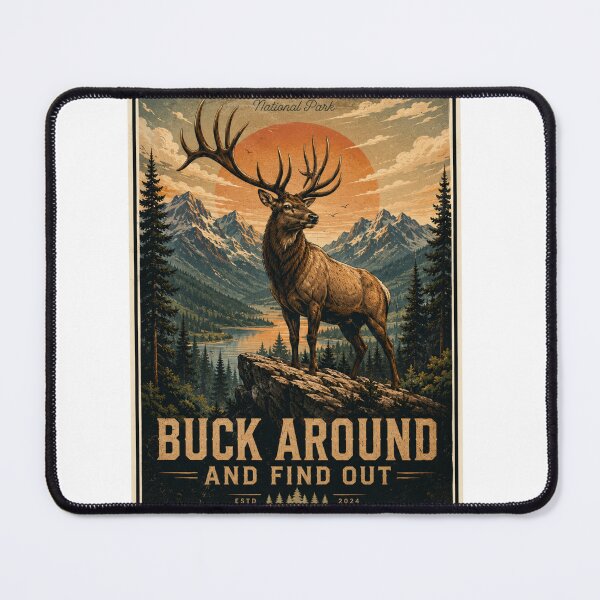 Item preview, Buck Around And Find Out Vintage Deer National Park Shirt designed and sold by Masloshop.