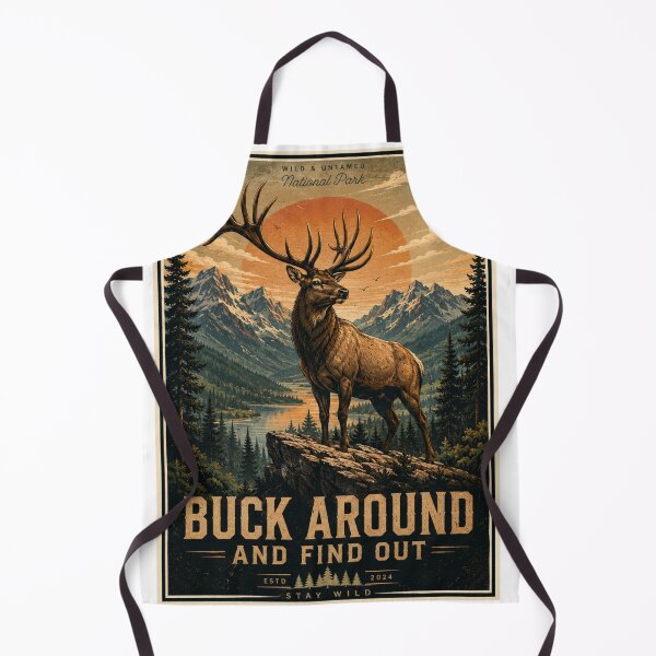 Item preview, Buck Around And Find Out Vintage Deer National Park Shirt designed and sold by Masloshop.