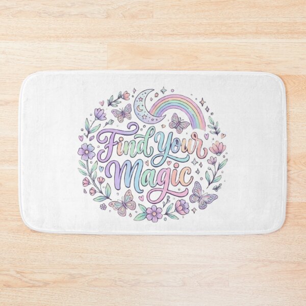 Item preview, Find Your Magic Whimsical Typography T-Shirt | Dreamy Pastel Quote | Celestial Butterfly Graphic Tee designed and sold by Faisal  Shah.