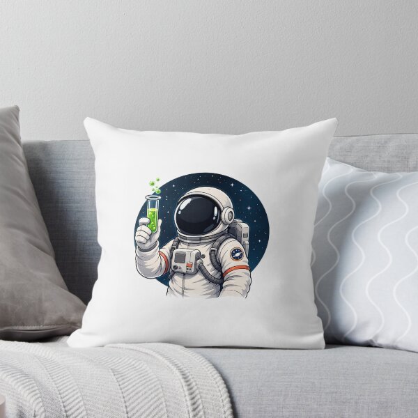 Item preview, Cartoon Astronaut Holding a Glowing Science Test Tube designed and sold by AstronautLab.