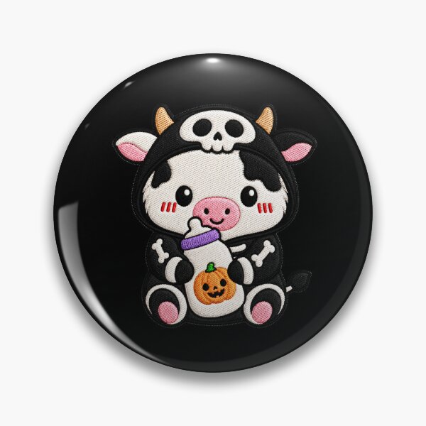 Item preview, Skeleton Cow Hugging Milk Bottle designed and sold by ColorSplash123.