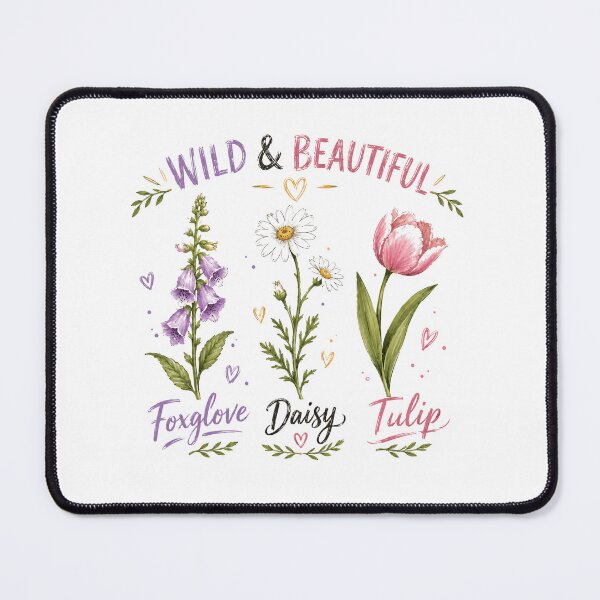 Item preview, Wild & Beautiful Foxglove Daisy Tulip Flowers Botanical Garden Nature Lover designed and sold by SkeletonsDanger.