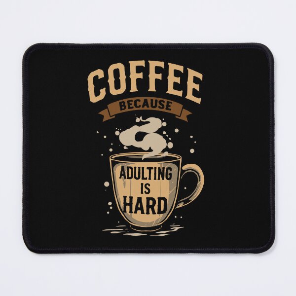 Item preview, Coffee Because Adulting Is Hard Funny Coffee Lover Vintage Retro T-Shirt designed and sold by phsycartwork.