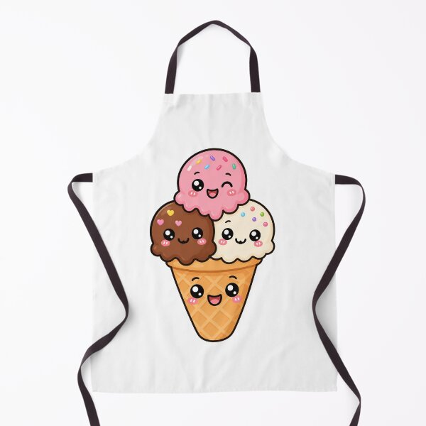 Item preview, Cute Kawaii Ice Cream Cone Happy Summer Dessert designed and sold by Seculinator.