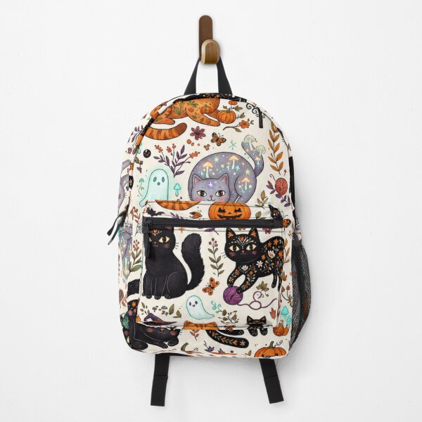 Item preview, Cute Halloween Black Cats Seamless Pattern designed and sold by Iampoji.