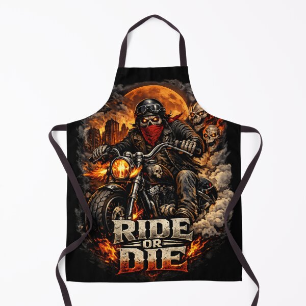 Item preview, Ride or Die Skeleton Biker Motorcycle Gothic designed and sold by Mitskin.