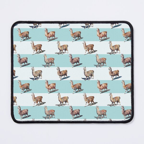 Item preview, Watercolor Llamas over Sky and Cream designed and sold by Lidra Zehcnas.