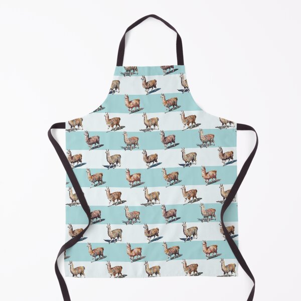 Item preview, Watercolor Llamas over Sky and Cream designed and sold by Lidra Zehcnas.