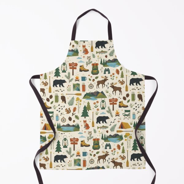 Item preview, Mountain Adventure & Camping Seamless Pattern | Retro Americana Nature Design designed and sold by OpenDreamArts.