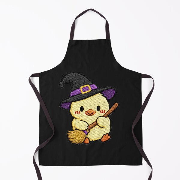 Item preview, Witch Duck Holding Broom designed and sold by ColorSplash123.