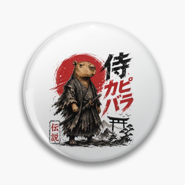 Item preview, Samurai Capybara Legend Japanese Culture Animal Fan designed and sold by SkeletonsDanger.