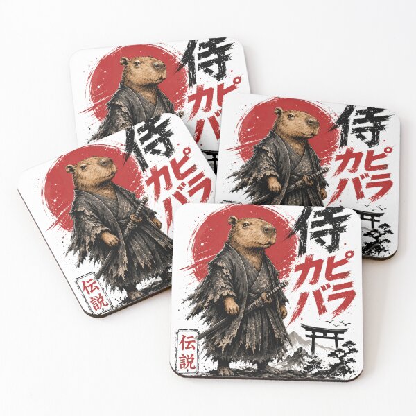 Item preview, Samurai Capybara Legend Japanese Culture Animal Fan designed and sold by SkeletonsDanger.