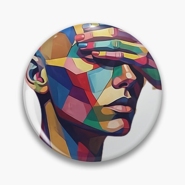 Item preview, Vibrant Colorful Polygonal Human Face designed and sold by Lovely Elen.