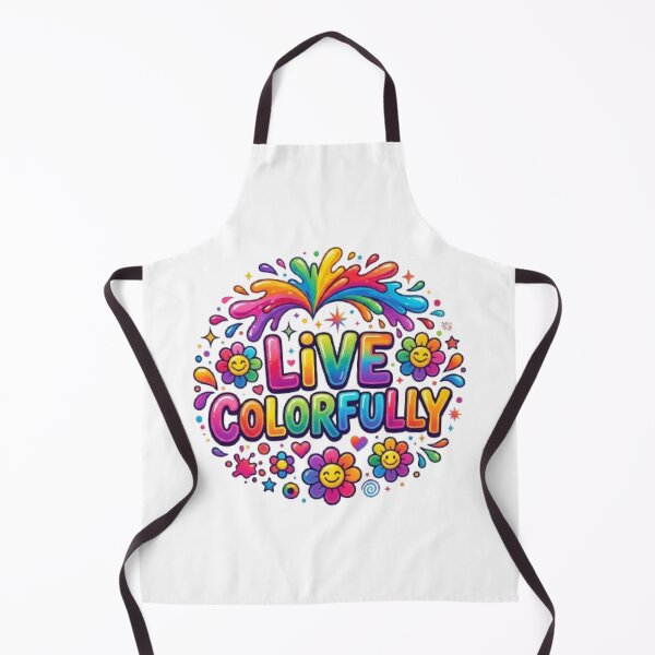 Item preview, Live Colorfully Retro Typography T-Shirt | Vibrant Rainbow Quote | Artistic Graphic Tee designed and sold by Faisal Shah.