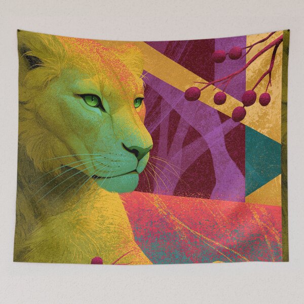 Item preview, Vibrant Lion Print designed and sold by JaimeLikes.