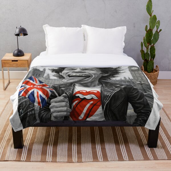 Item preview, Mick Jagger Caricature in Londen with Flag designed and sold by LuluLeb.