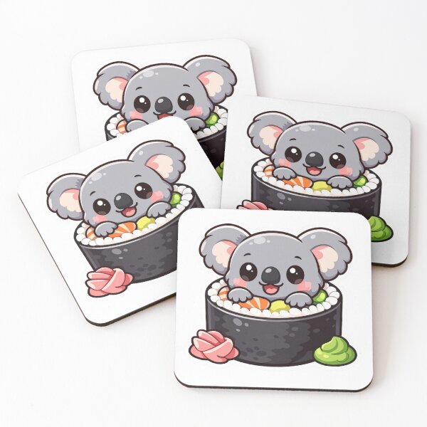 Item preview, Cute Koala Sushi - Kawaii Japanese Food Sticker designed and sold by AuraArtistica.