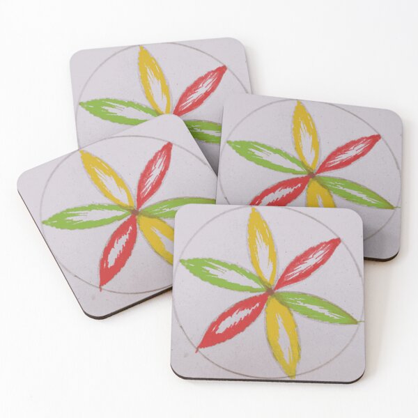 Item preview, Symmetrical Colored Leaf Star Design designed and sold by NatureCanvaCo.