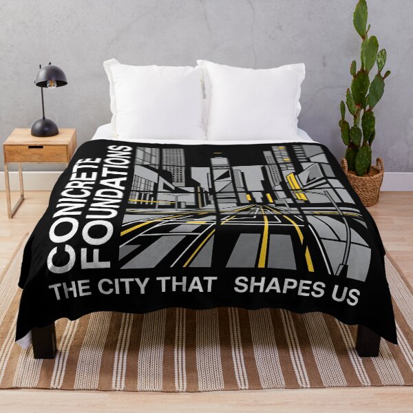 Item preview, Geometric Cityscape - Concrete Foundations designed and sold by Zazz Lee.