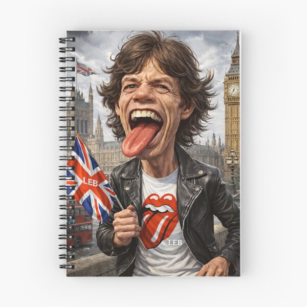 Item preview, Mick Jagger  Britisch Flag Caricature  designed and sold by LuluLeb.