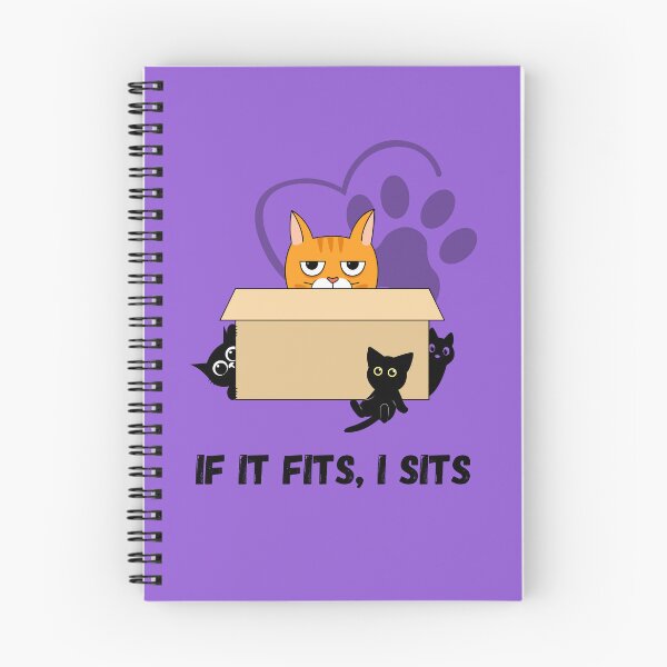 Item preview, Funny Cat Art - If It Fits I Sits Cardboard Box Meme designed and sold by AhmadAnnaPrints.