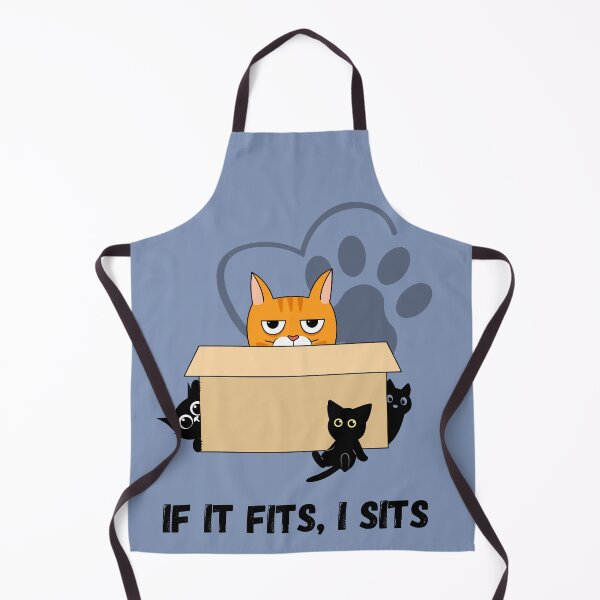 Item preview, Funny Cat Art - If It Fits I Sits Cardboard Box Meme designed and sold by AhmadAnnaPrints.