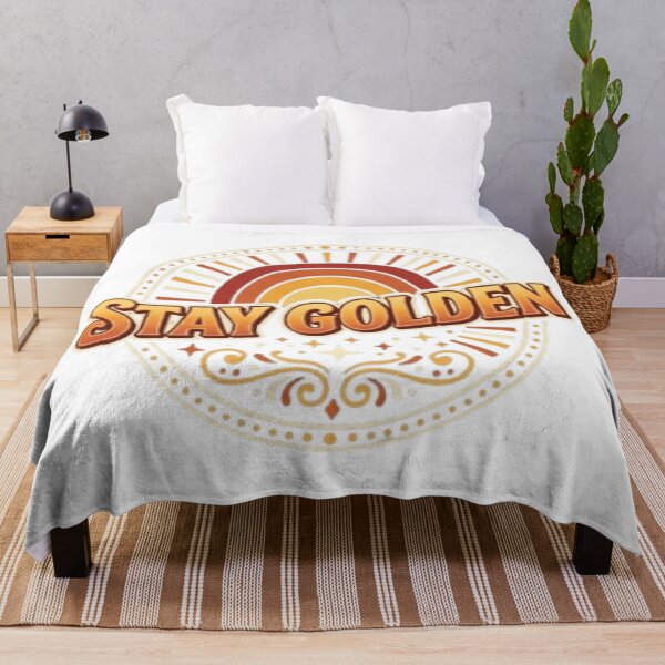 Item preview, Stay Golden Retro Sunset T-Shirt | Vintage Groovy Typography | Boho Nature Graphic Tee designed and sold by Faisal  Shah.