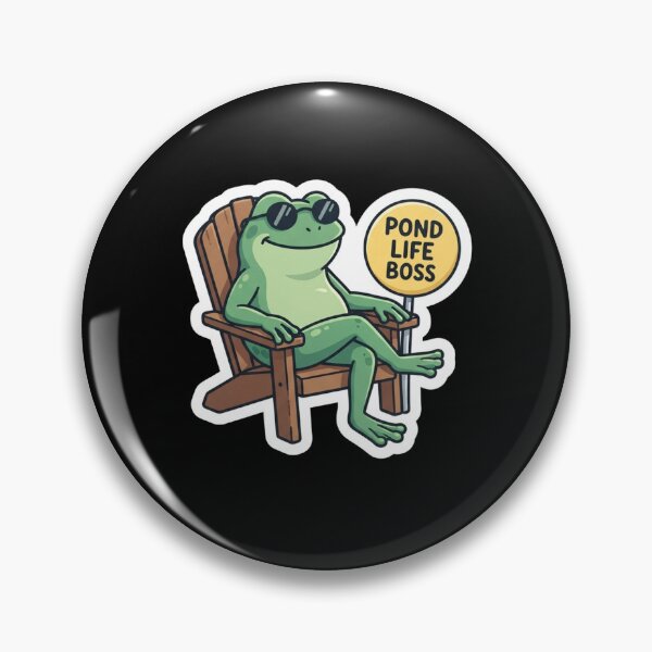 Item preview, Cool Frog Relaxing in Adirondack Chair designed and sold by Owcomm.