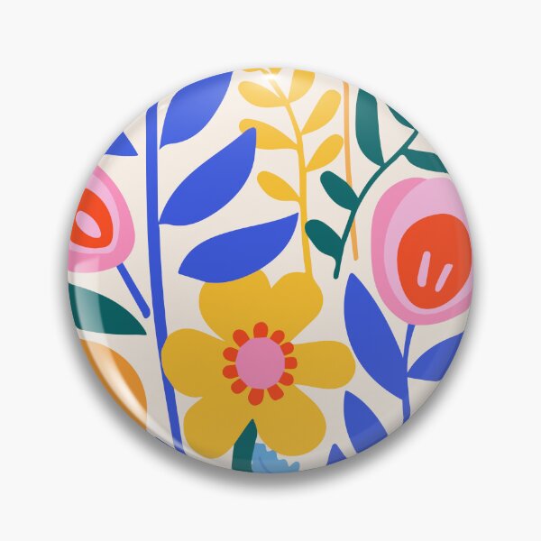 Item preview, Abstract Colorful Flowers Red Border Boho Botanical designed and sold by FaizArtShop.