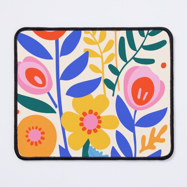 Item preview, Abstract Colorful Flowers Red Border Boho Botanical designed and sold by FaizArtShop.