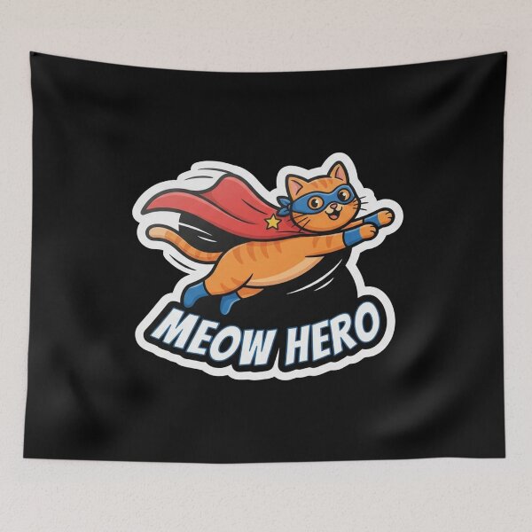 Item preview, Super Cute Flying Ginger Cat Hero designed and sold by Owcomm.