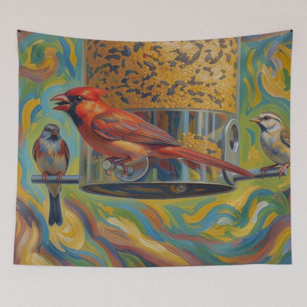 Aperçu de l'œuvre Nourrir les oiseaux créée et vendue par tomorrowsart.