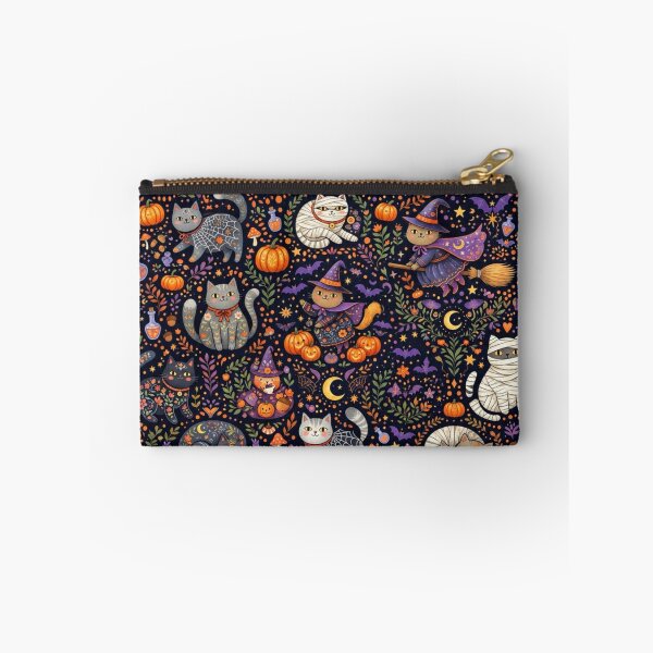 Item preview, Cute Halloween Cats Seamless Pattern designed and sold by Iampoji.