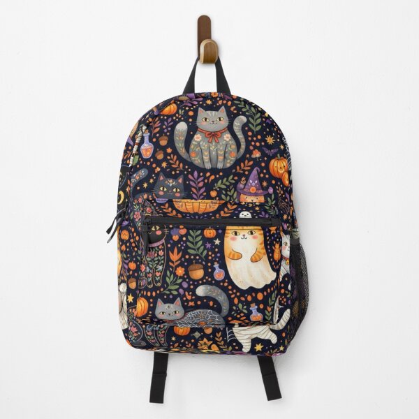 Item preview, Cute Halloween Cats Seamless Pattern designed and sold by Iampoji.