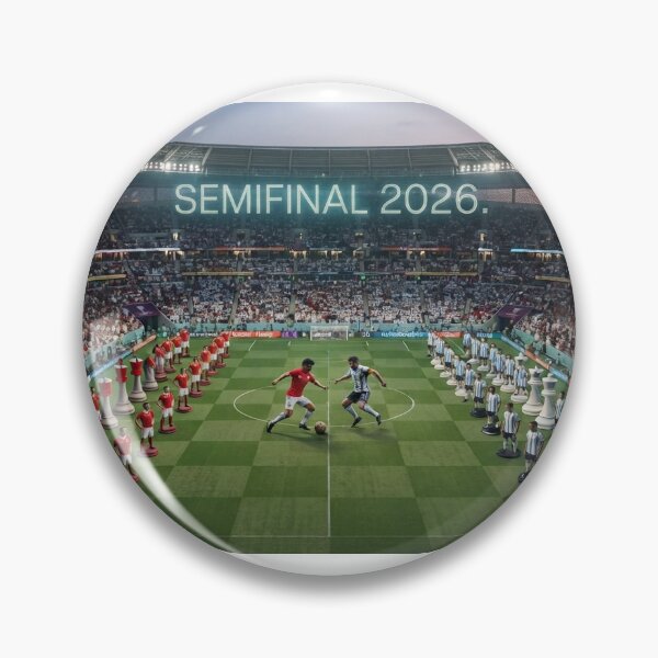 Item preview, World Cup 2026 Semifinal England Argentina Chess Stadium Art designed and sold by VikrantCreative.
