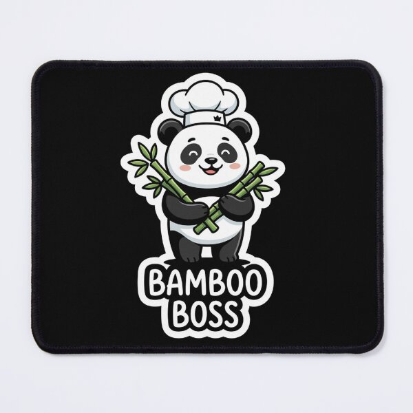 Item preview, Cute Chef Panda Bamboo Boss Illustration designed and sold by Owcomm.