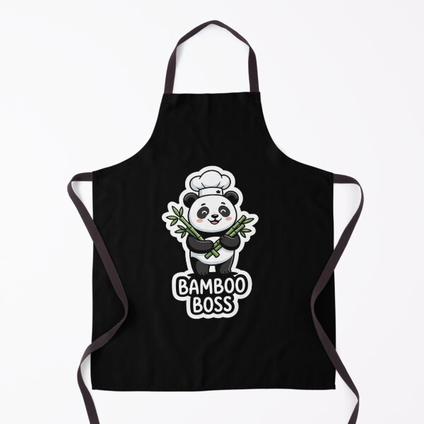 Item preview, Cute Chef Panda Bamboo Boss Illustration designed and sold by Owcomm.