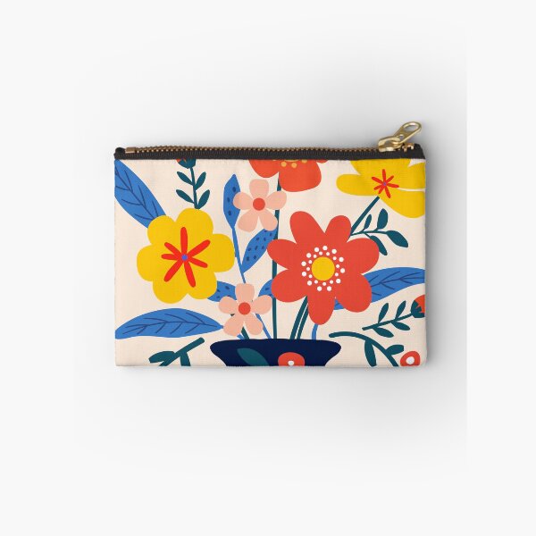 Item preview, Abstract Colorful Flowers Dark Blue Vase Boho Botanical designed and sold by FaizArtShop.