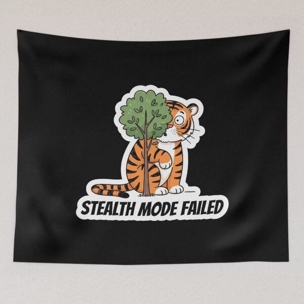 Item preview, Funny Tiger Hiding Behind A Tree designed and sold by Owcomm.