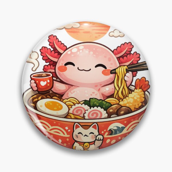 Item preview, Cute Kawaii Axolotl Ramen Lover – Japanese Noodle Bowl Anime Style designed and sold by  ADBIB Design.