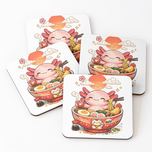 Item preview, Cute Kawaii Axolotl Ramen Lover – Japanese Noodle Bowl Anime Style designed and sold by  ADBIB Design.