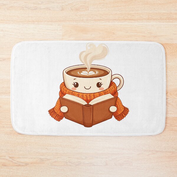 Item preview, Cute Coffee Cup Reading a Book Wrapped in a Cozy Scarf Autumn Cartoon  ?? НАЗВА designed and sold by OksArtStudio.
